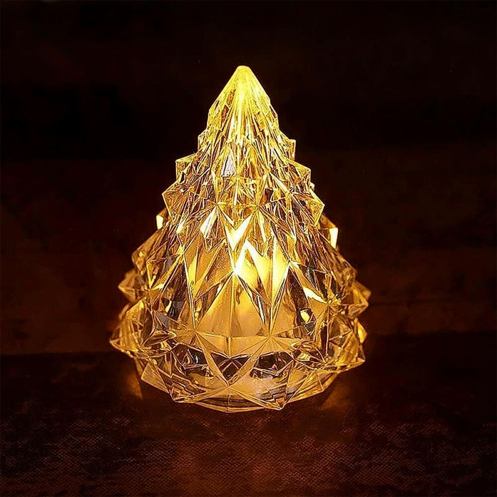 Iceberg Pyramid Flameless LED Tea Light – Battery Powered Warm White Decor