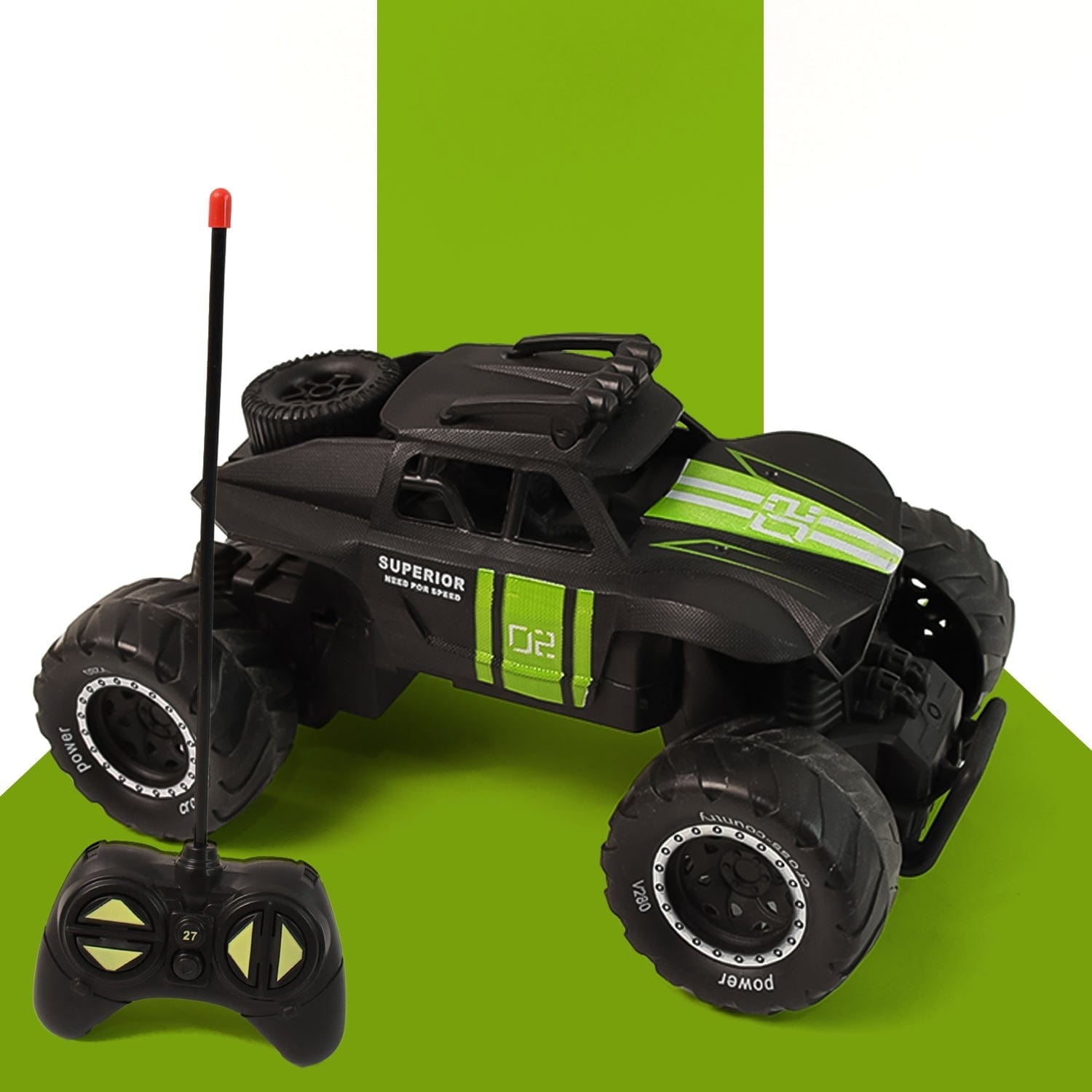 Electroplay High-Speed RC Monster Truck Toy: Off-Road Remote Control Racing Car with Oversized Tires