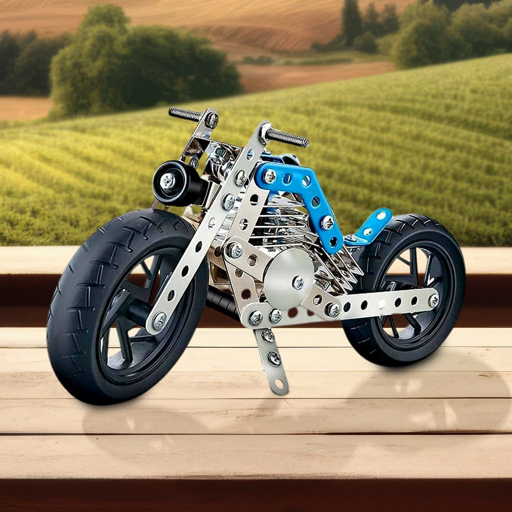 DIY Metal Cruiser Motorcycle Building Kit: Creative Engineering for Kids