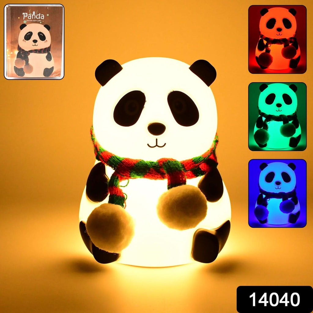Adorable Panda 7-Color LED Silicone Touch Night Light Lamp for Kids Sleep