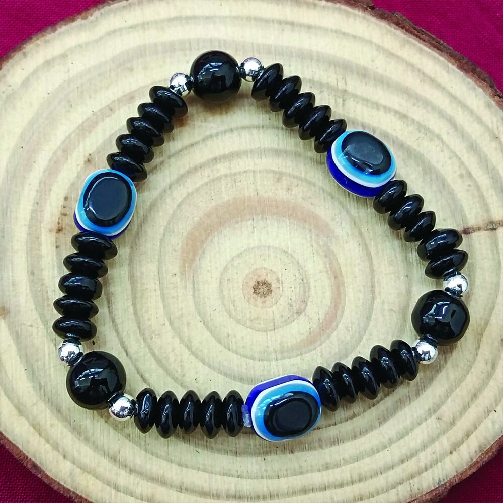 Stylish Evil Eye Black Beads Bracelet for Protection & Fashionable Everyday Wear