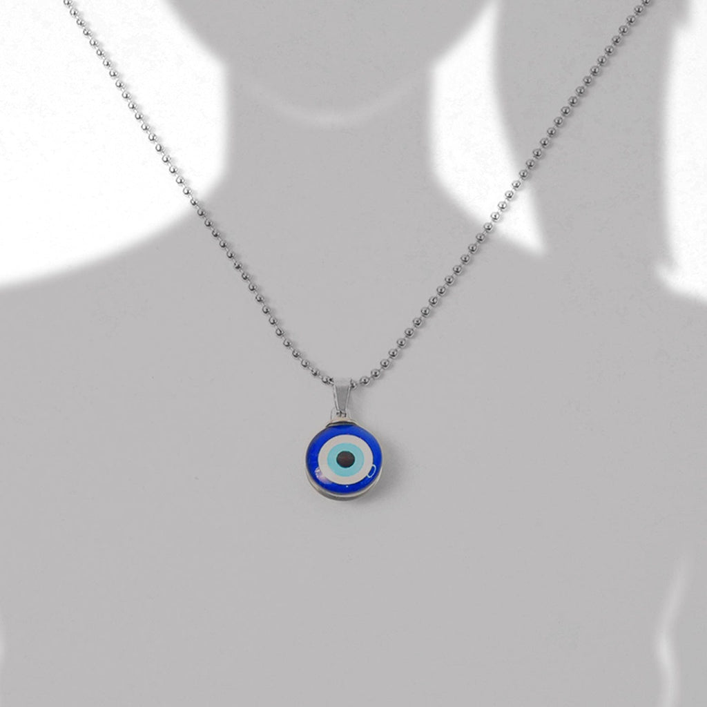 Lucky Blue Turkish Evil Eye Pendant Necklace for Protection and Style