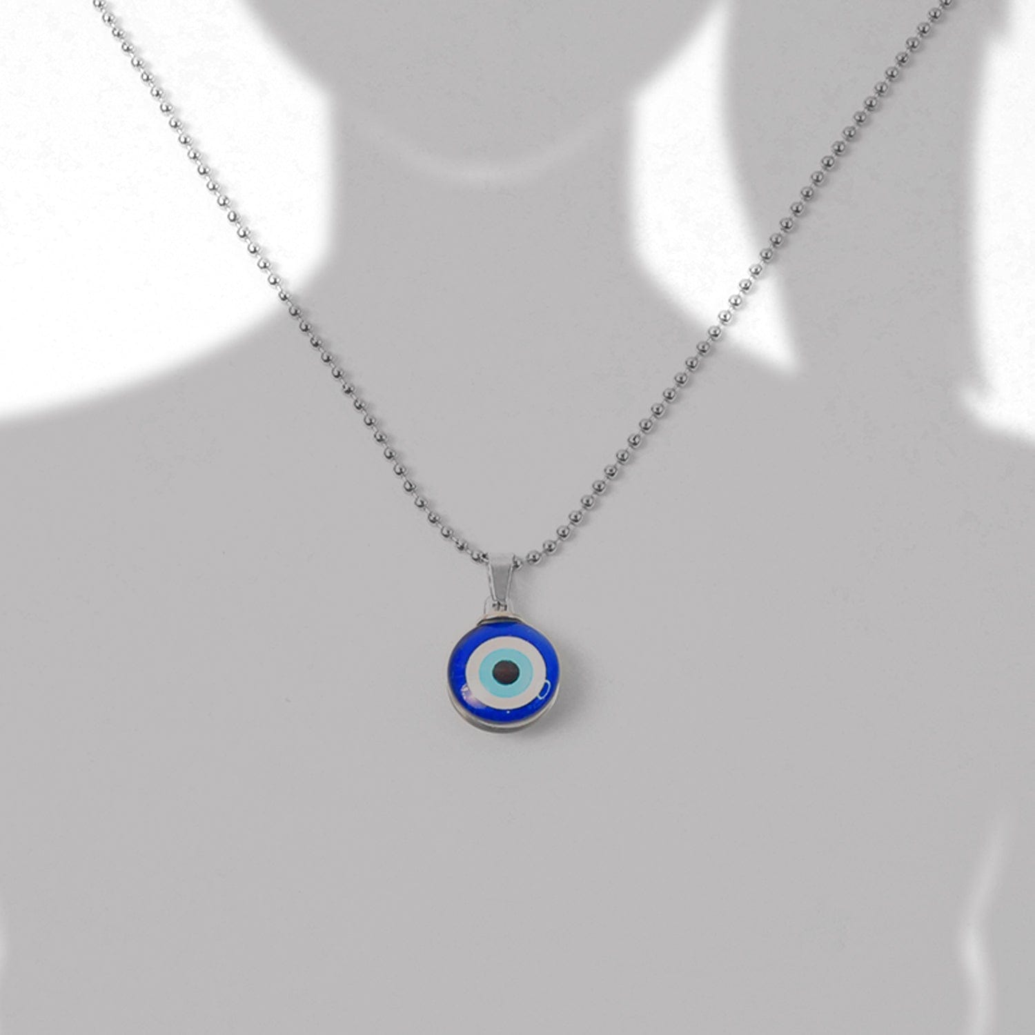 Lucky Blue Turkish Evil Eye Pendant Necklace for Protection and Style