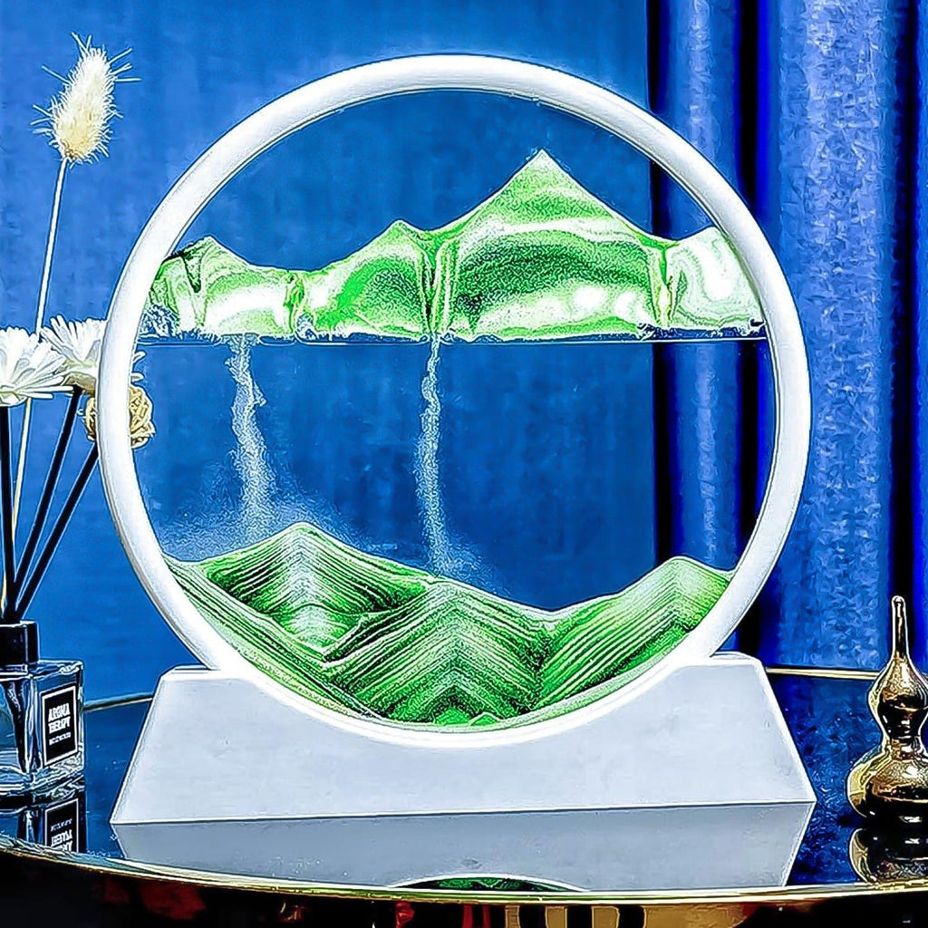 Dynamic 3D Moving Sand Art Picture Decor - Deep Sea Sandscape Relaxation Frame