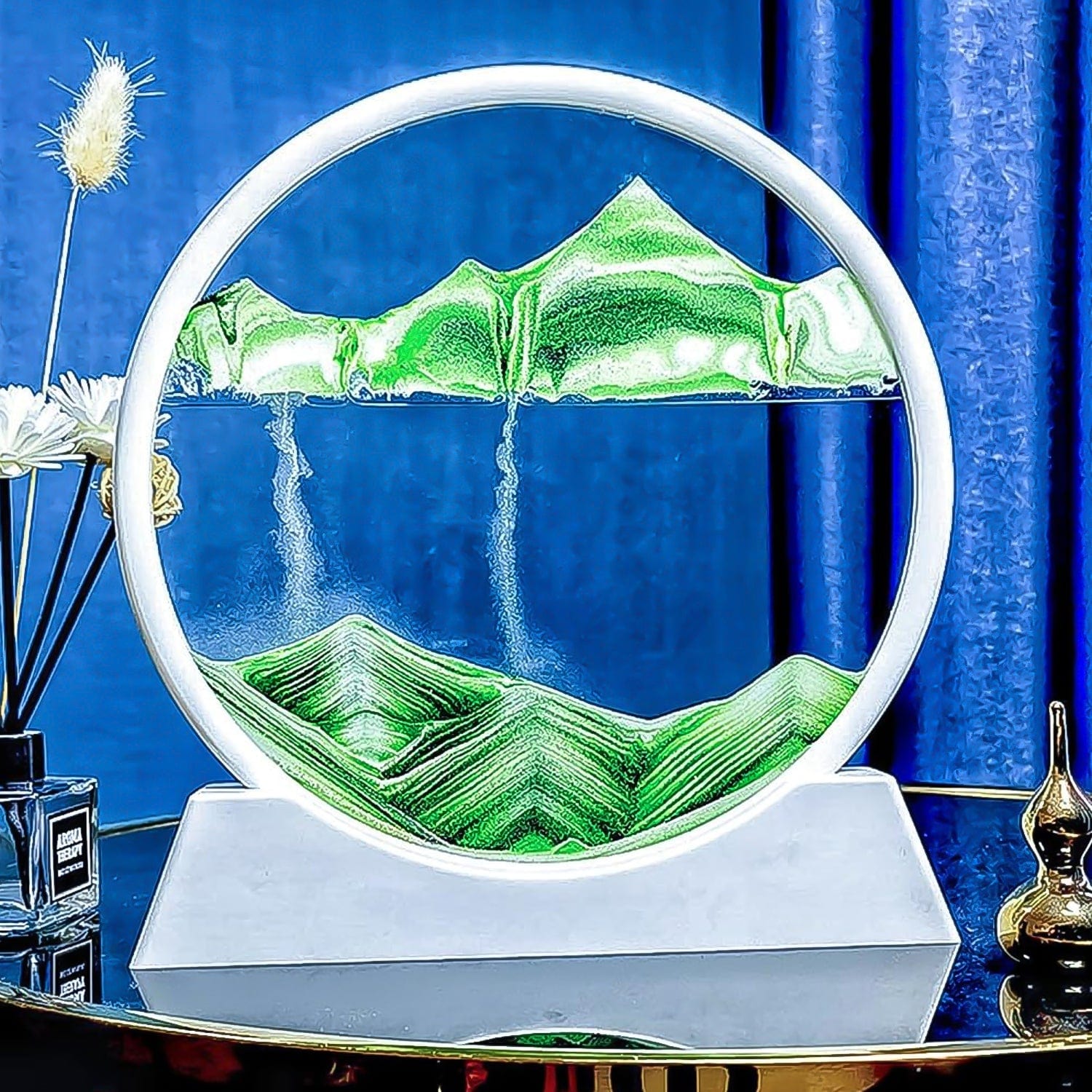 Dynamic 3D Moving Sand Art Picture Decor - Deep Sea Sandscape Relaxation Frame