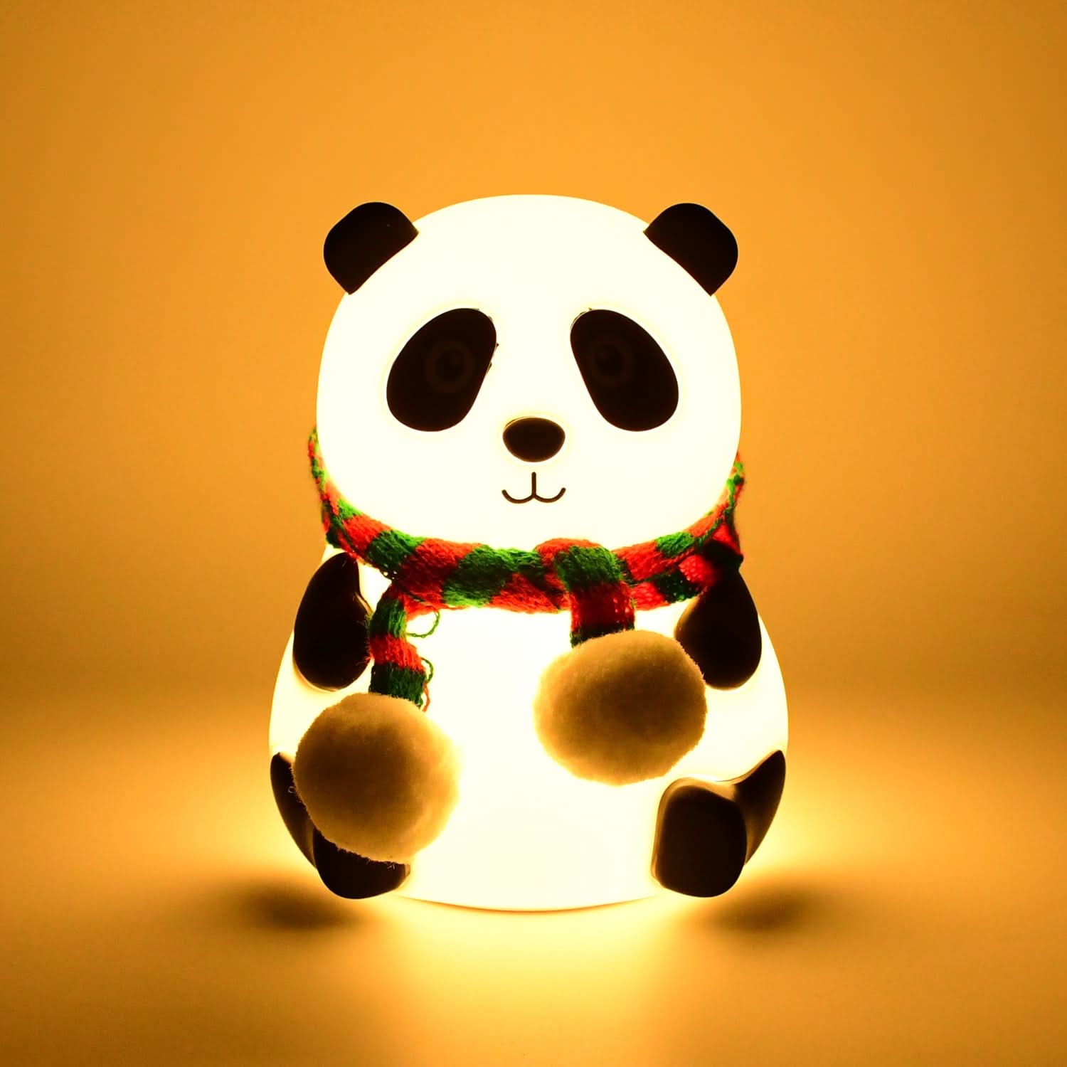 Adorable Panda 7-Color LED Silicone Touch Night Light Lamp for Kids Sleep