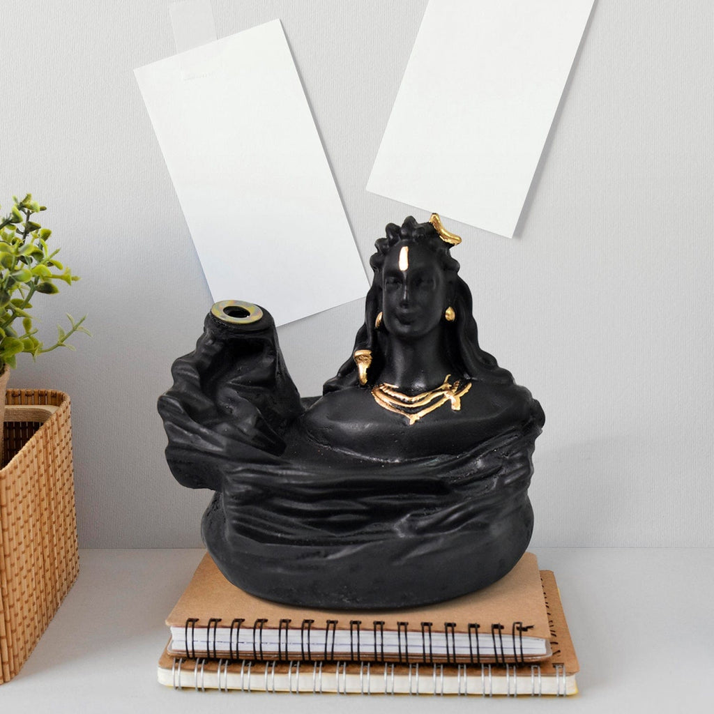 Mystical Adiyogi Shiva Backflow Incense Burner: Peaceful Waterfall Smoke Fountain Decor