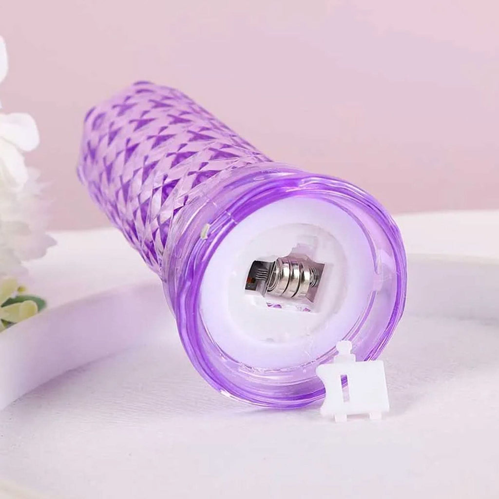 Sparkling LED Crystal Glitter Swirling Battery Operated Home Decor Candle