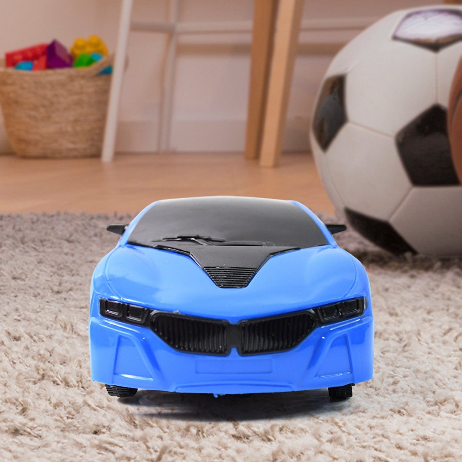 Kids Remote Control Fast Racing Car with 3D LED Lights & Two-Direction Movement