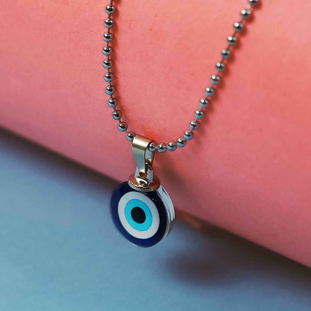 Lucky Blue Turkish Evil Eye Pendant Necklace for Protection and Style