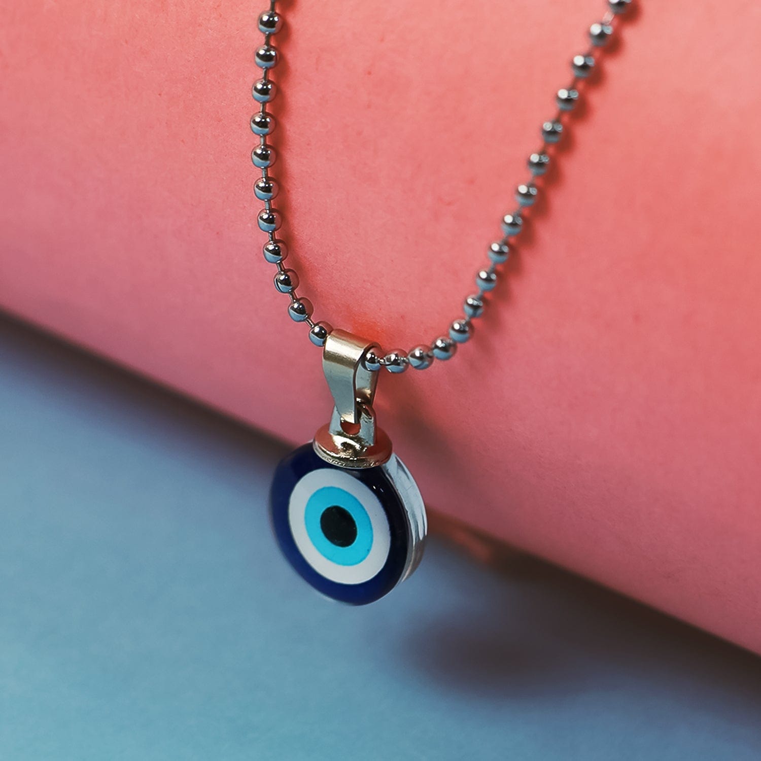 Lucky Blue Turkish Evil Eye Pendant Necklace for Protection and Style