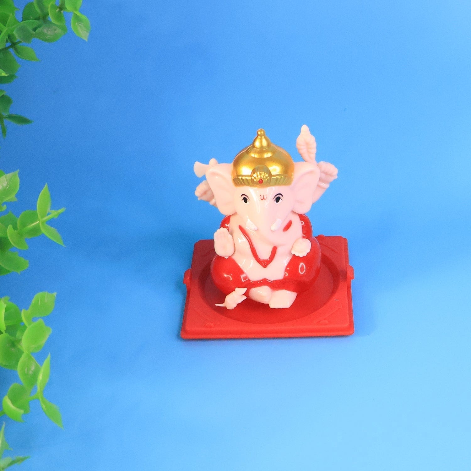 Exquisite Small Lord Ganesh Idol in Clear Display Case for Home Decor