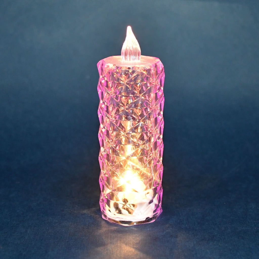 Sparkling LED Crystal Glitter Swirling Battery Operated Home Decor Candle