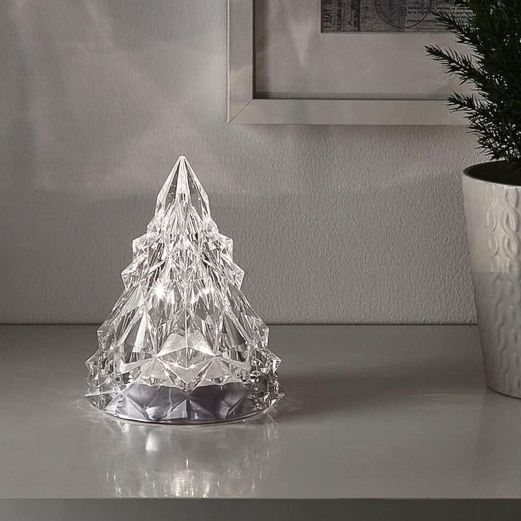 Iceberg Pyramid Flameless LED Tea Light – Battery Powered Warm White Decor