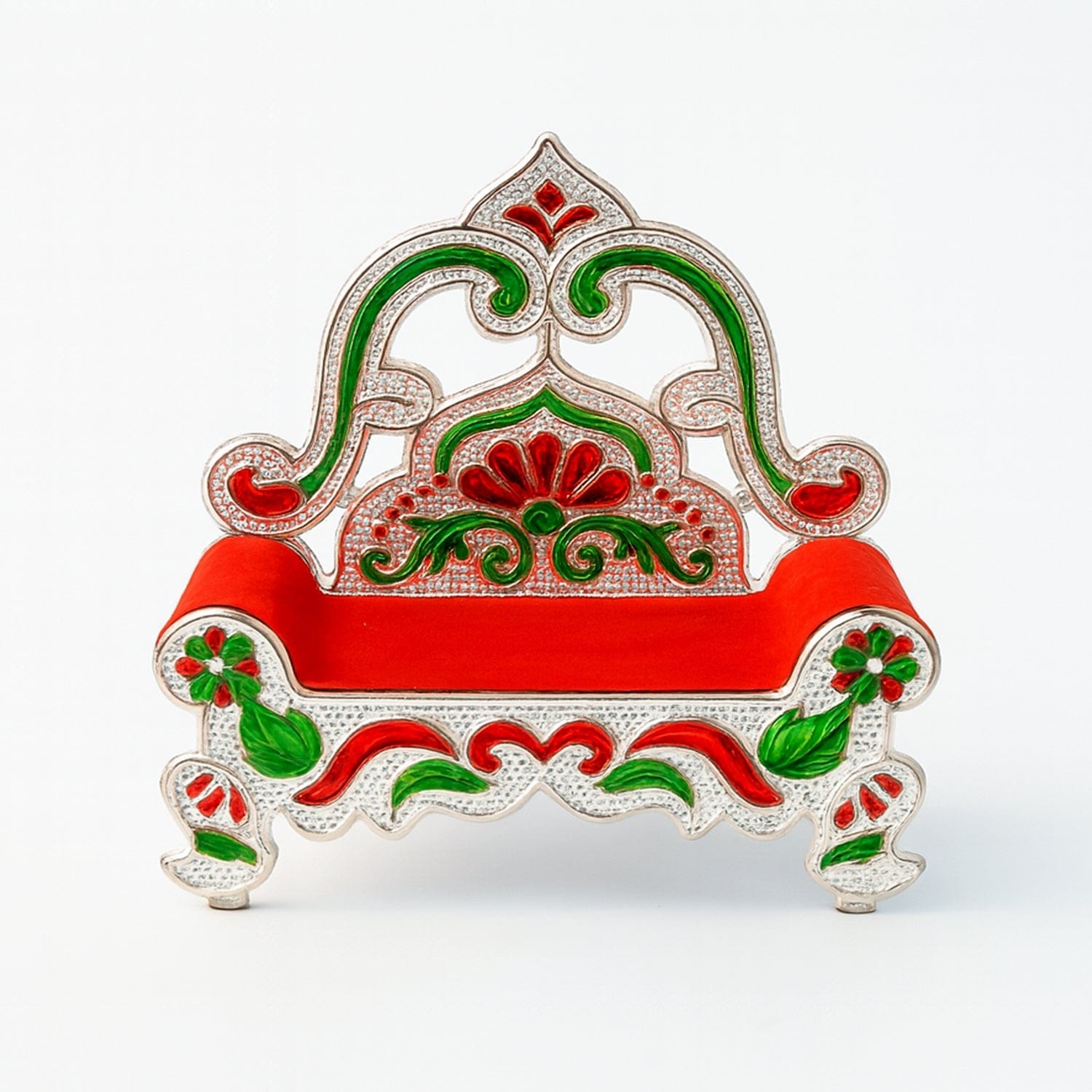 Intricate Decorative Plastic Singhasan for Laddu Gopal, Krishna, Ganesha Idols