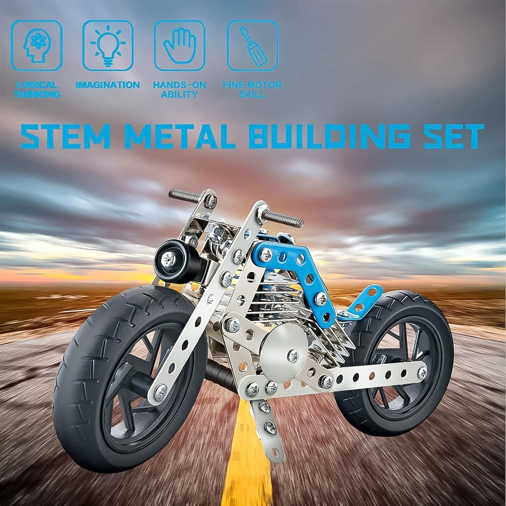 DIY Metal Cruiser Motorcycle Building Kit: Creative Engineering for Kids