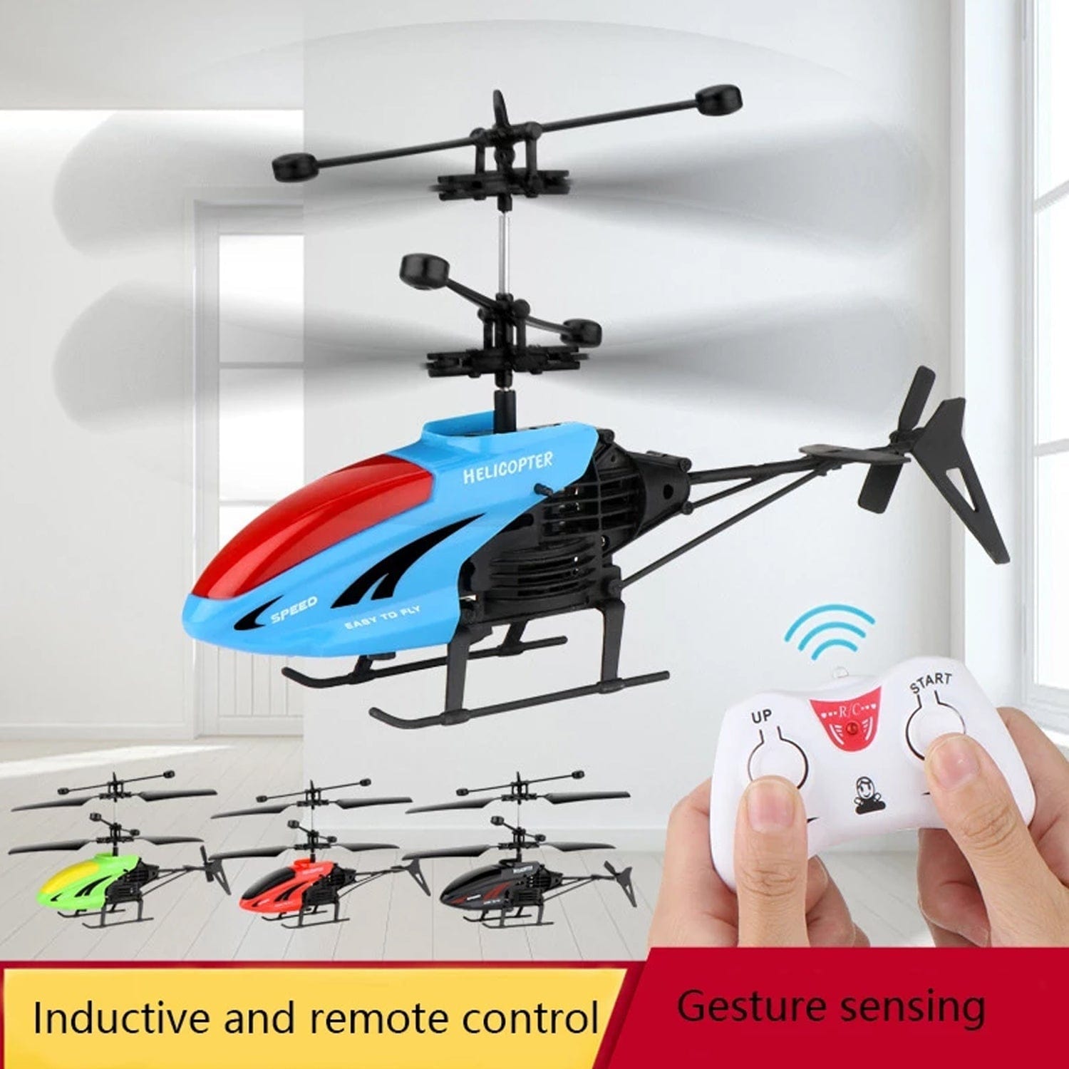 Fun RC Helicopter Toy, USB Rechargeable, Kids' Indoor Outdoor Flight