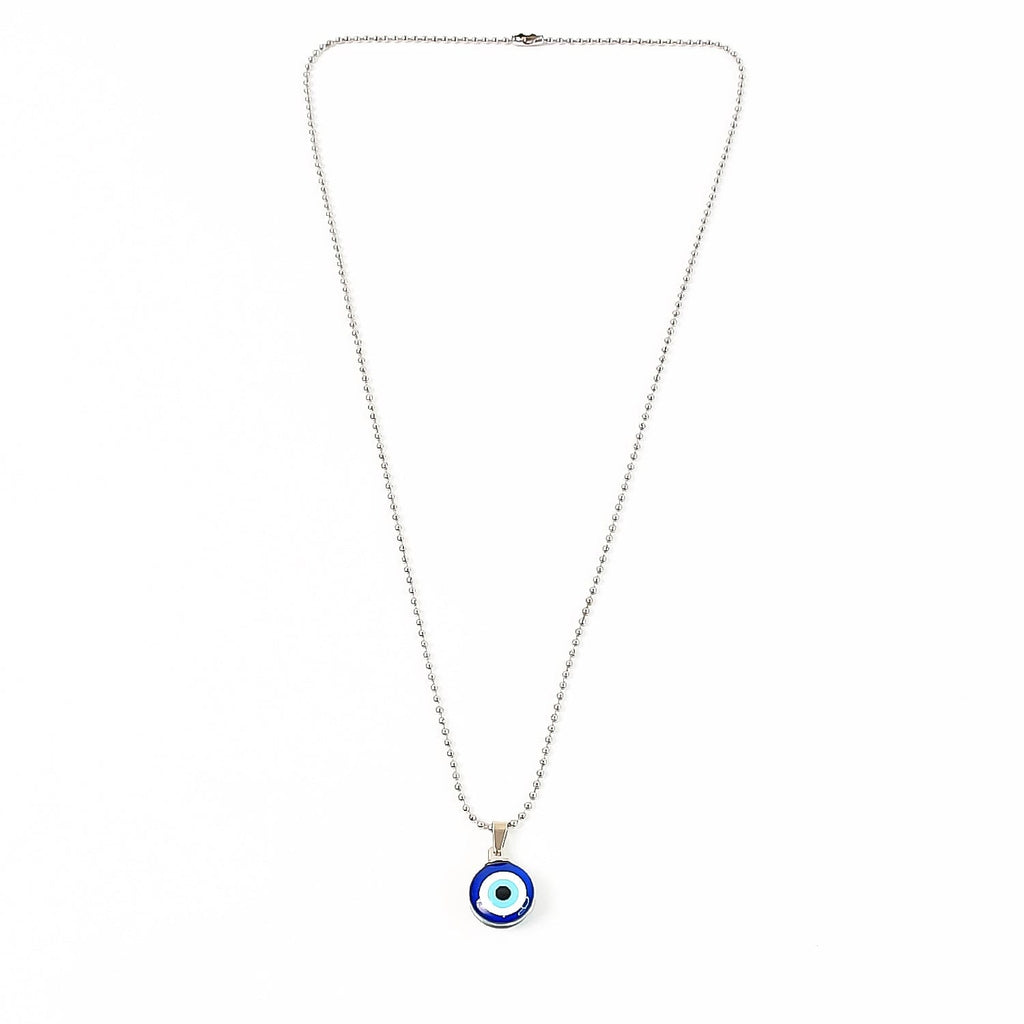 Lucky Blue Turkish Evil Eye Pendant Necklace for Protection and Style