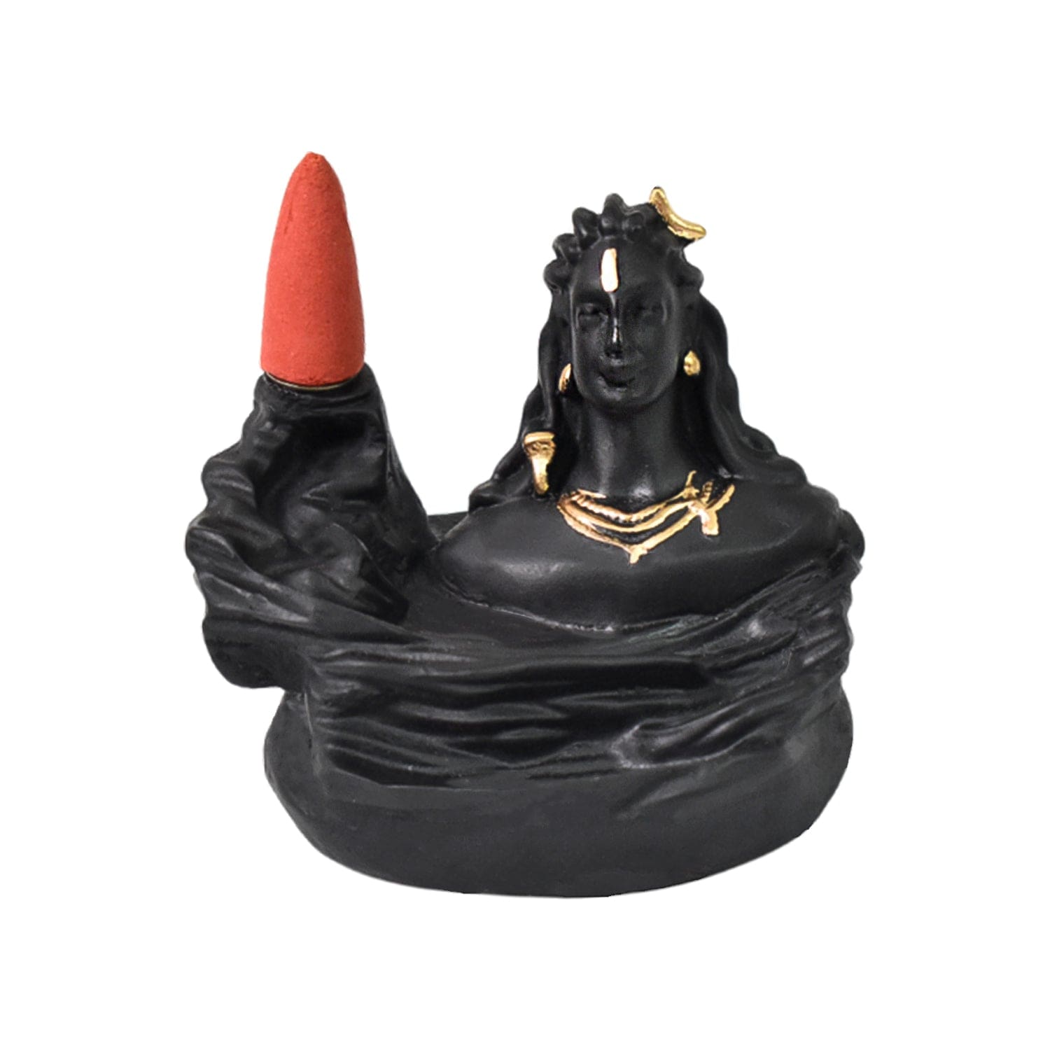 Mystical Adiyogi Shiva Backflow Incense Burner: Peaceful Waterfall Smoke Fountain Decor