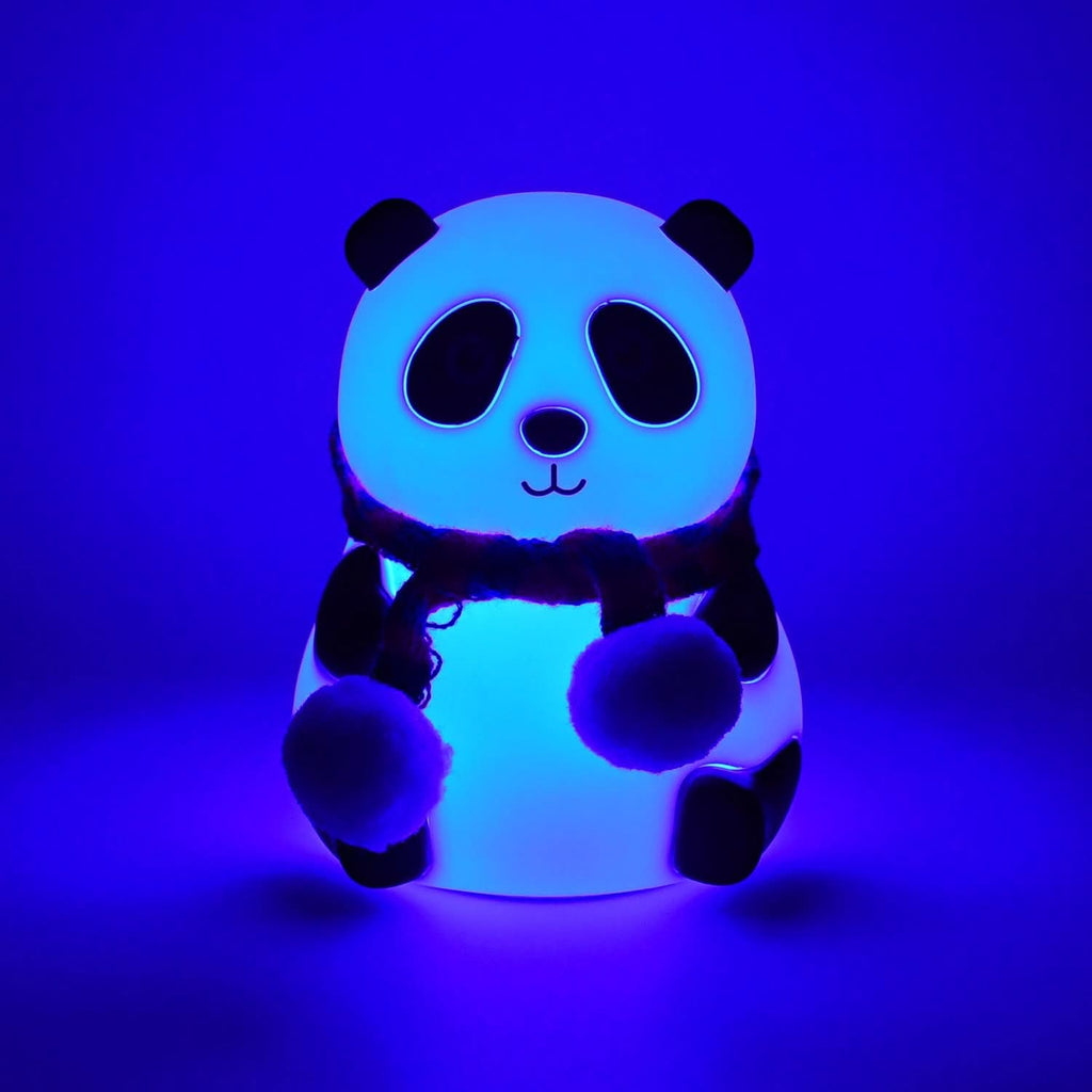 Adorable Panda 7-Color LED Silicone Touch Night Light Lamp for Kids Sleep