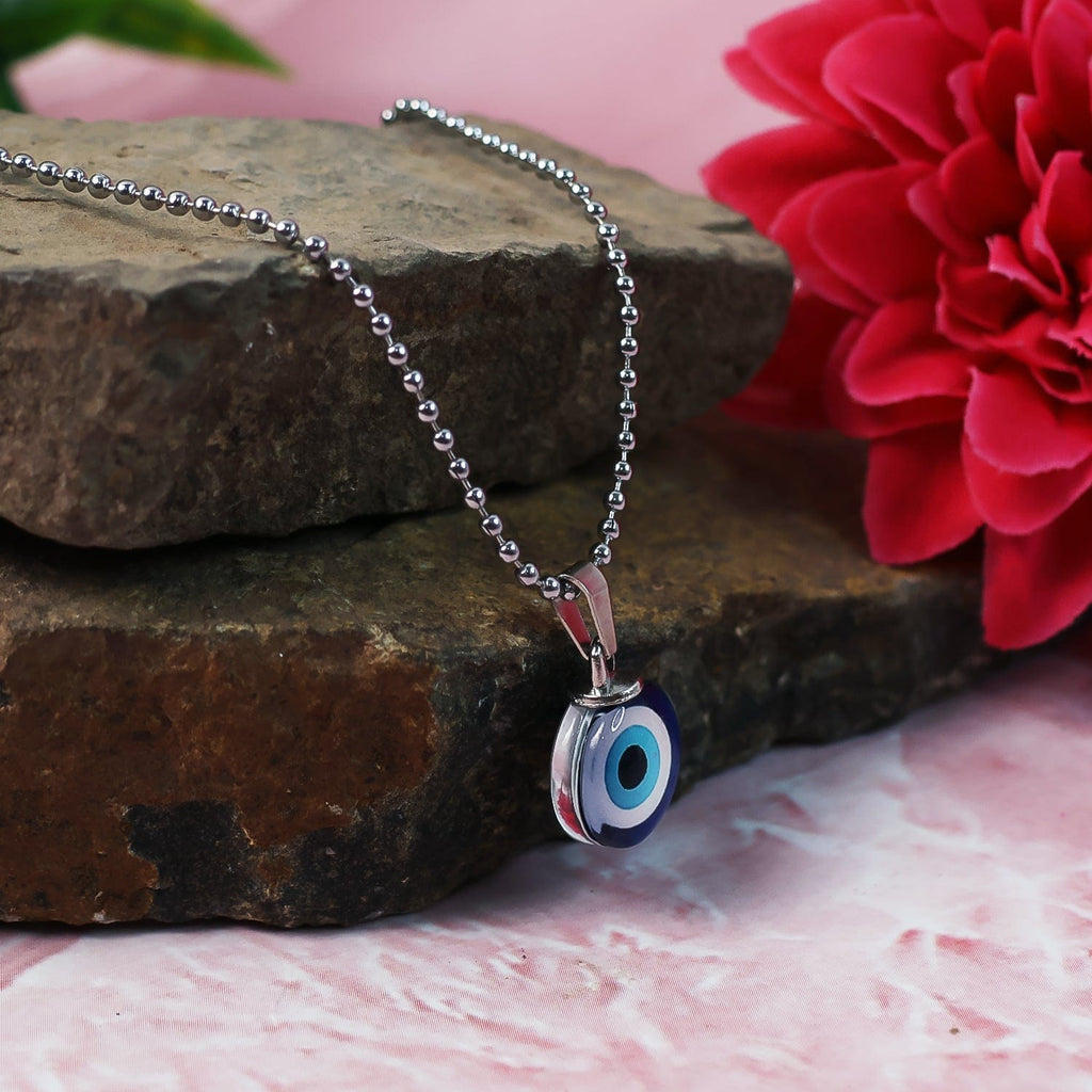 Lucky Blue Turkish Evil Eye Pendant Necklace for Protection and Style