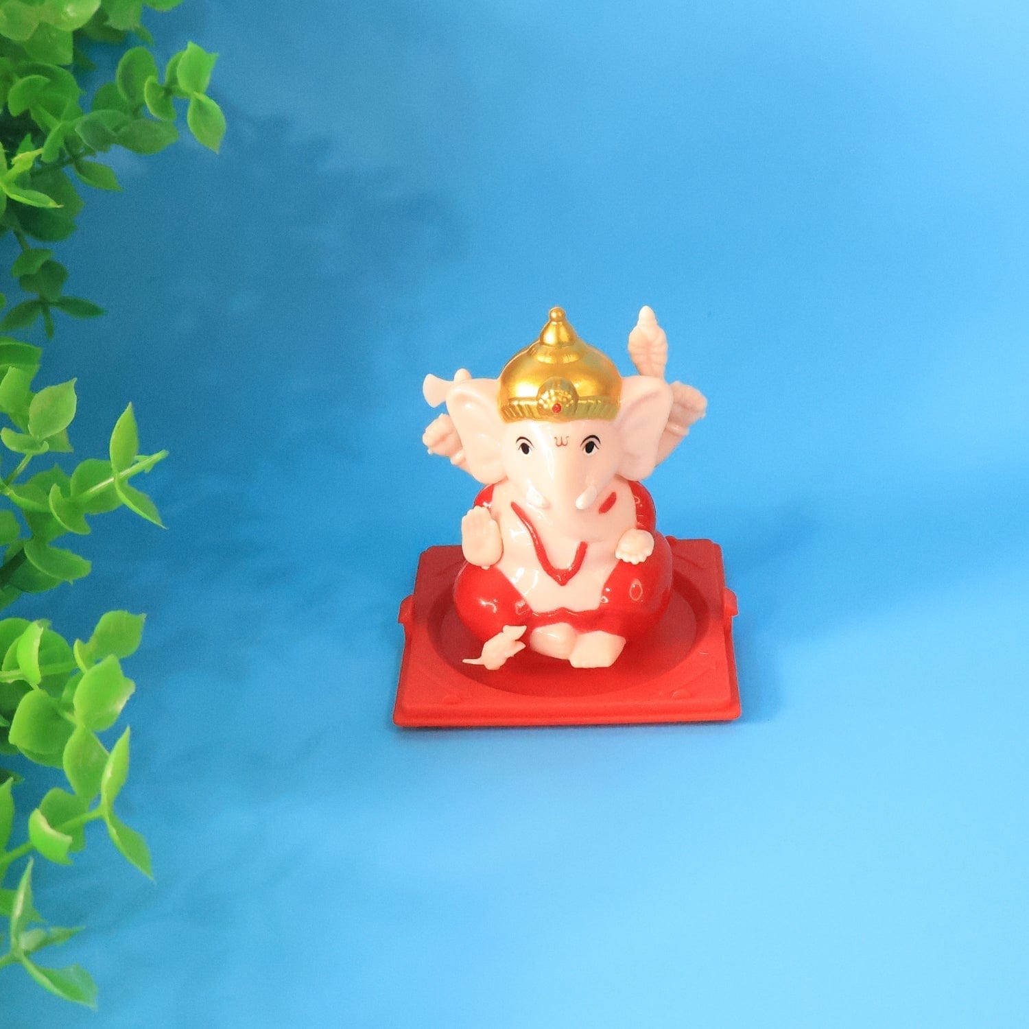 Exquisite Small Lord Ganesh Idol in Clear Display Case for Home Decor