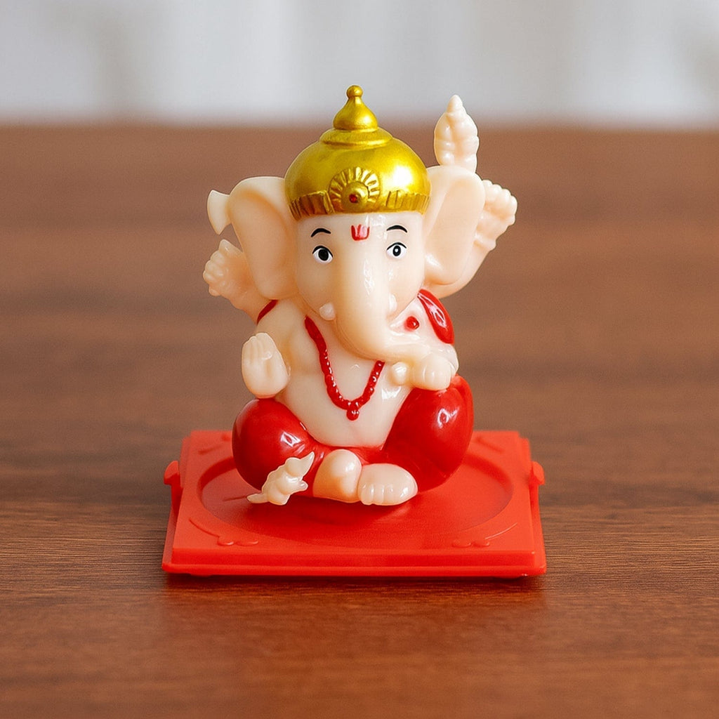 Exquisite Small Lord Ganesh Idol in Clear Display Case for Home Decor