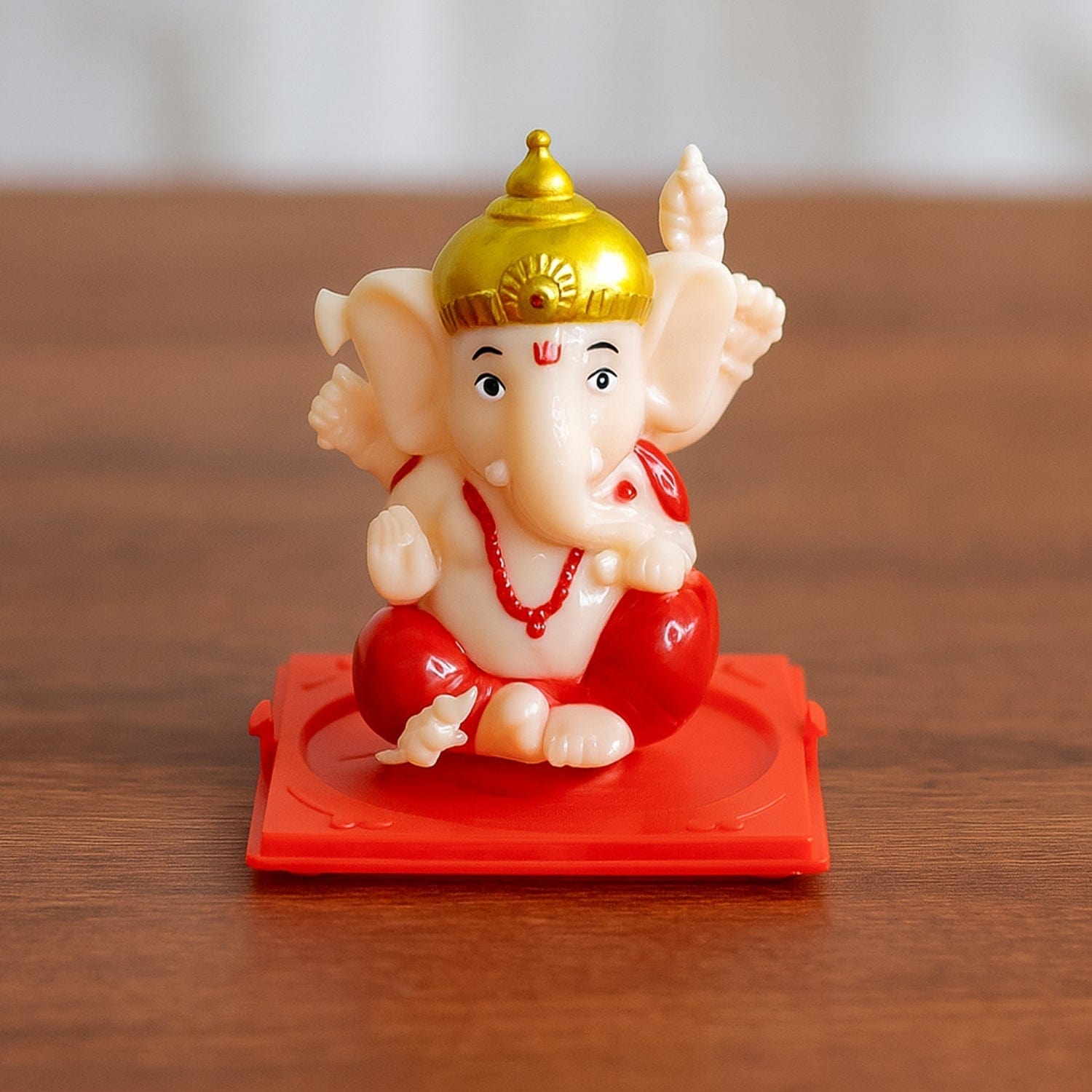 Exquisite Small Lord Ganesh Idol in Clear Display Case for Home Decor