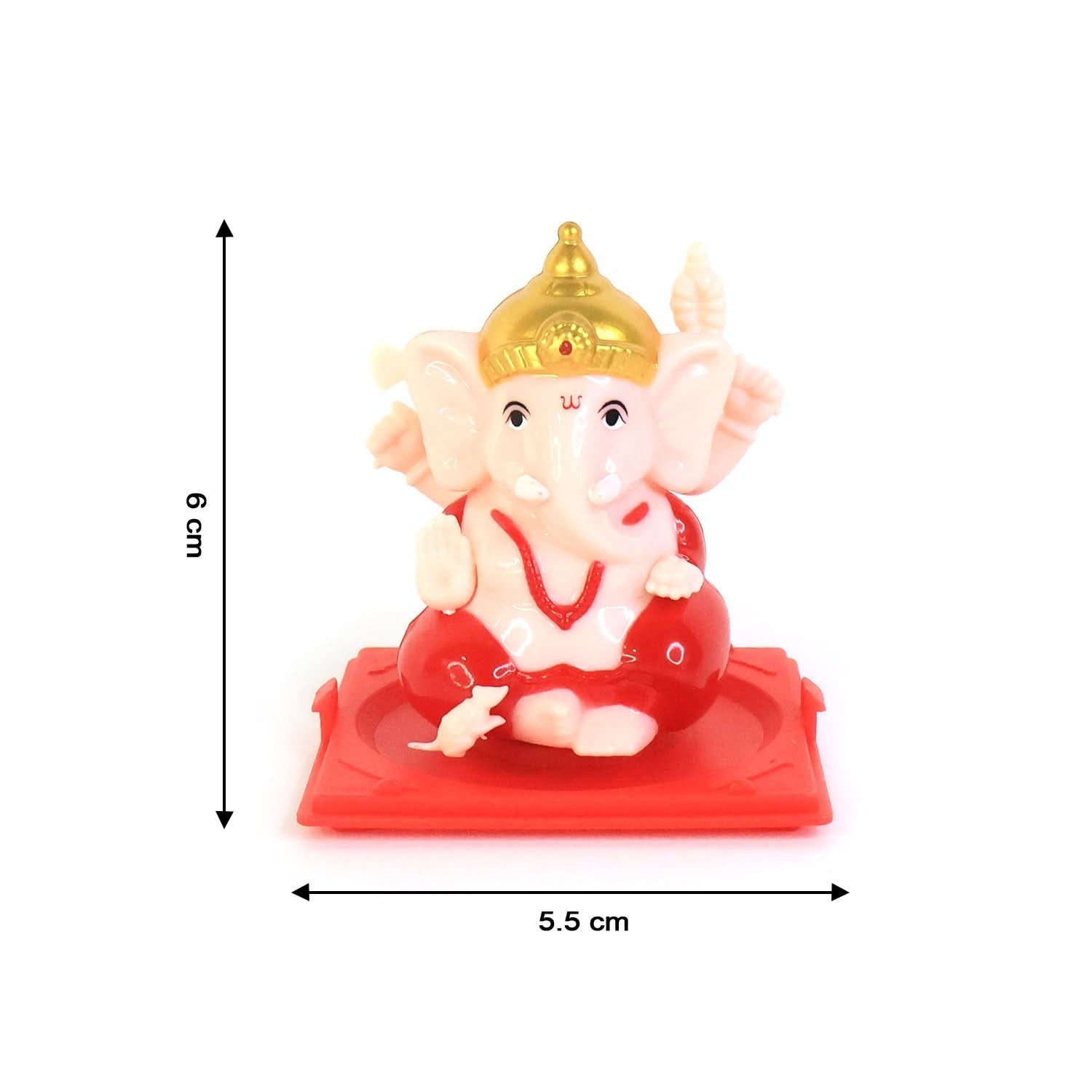 Exquisite Small Lord Ganesh Idol in Clear Display Case for Home Decor