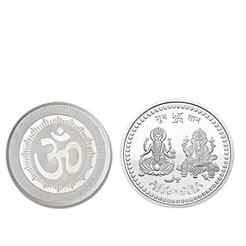 Exquisite Goddess Lakshmi Silver Plated Pooja Coin for Devotional Gifting