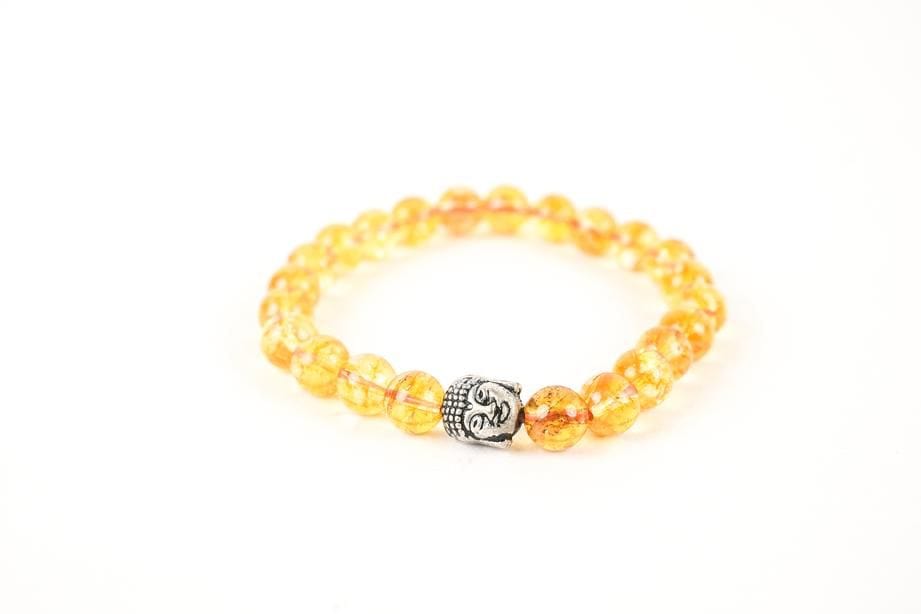 Natural Citrine Yellow Crystal Healing Energy Prosperity Gemstone Bracelet