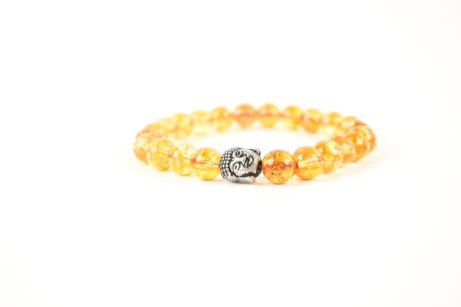 Natural Citrine Yellow Crystal Healing Energy Prosperity Gemstone Bracelet