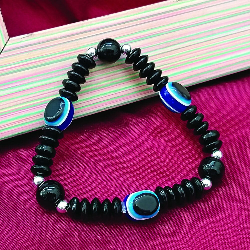 Stylish Evil Eye Black Beads Bracelet for Protection & Fashionable Everyday Wear