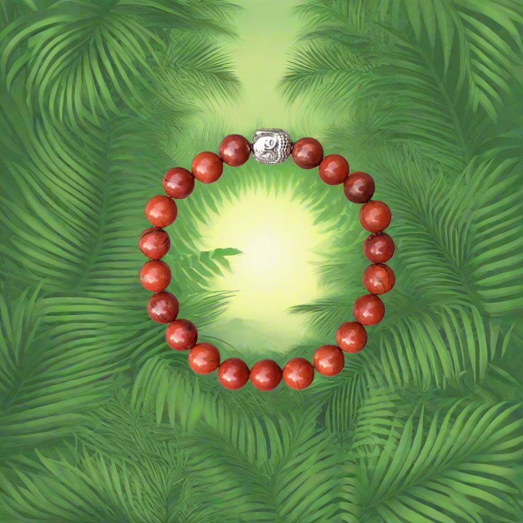 Authentic Red Jasper Crystal Bracelet for Endurance, Vitality, and Grounding Energy