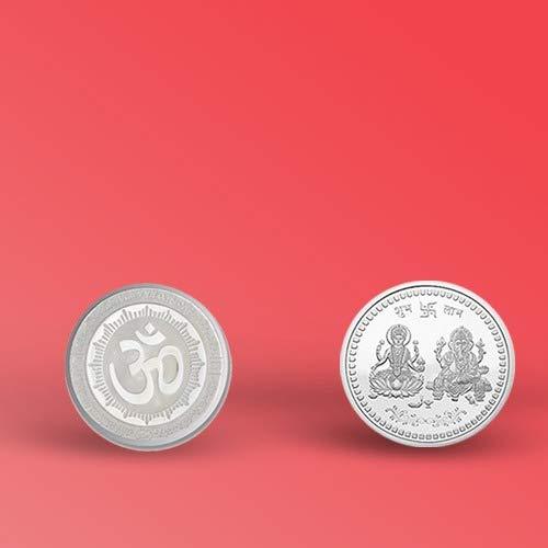Exquisite Goddess Lakshmi Silver Plated Pooja Coin for Devotional Gifting