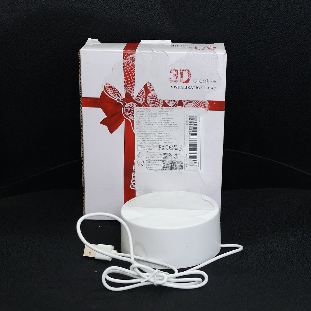 Magical 3D Illusion LED Night Lamp: House Balloons Design, USB Powered Decor