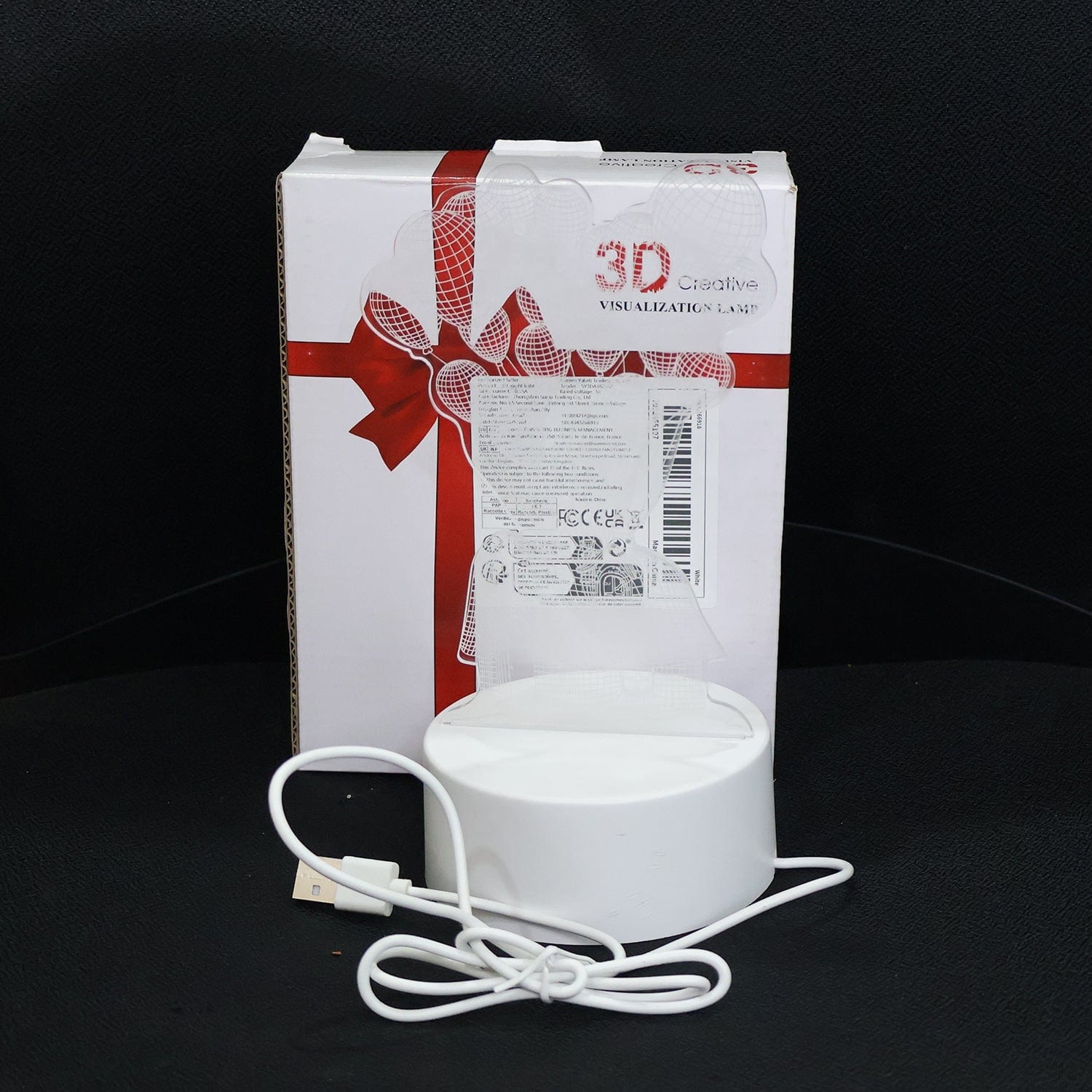 Magical 3D Illusion LED Night Lamp: House Balloons Design, USB Powered Decor