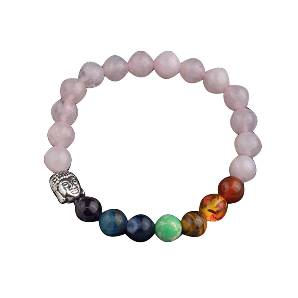 Harmony Chakra Healing Bracelet, Natural Stone Elastic, Patented Design, Unisex