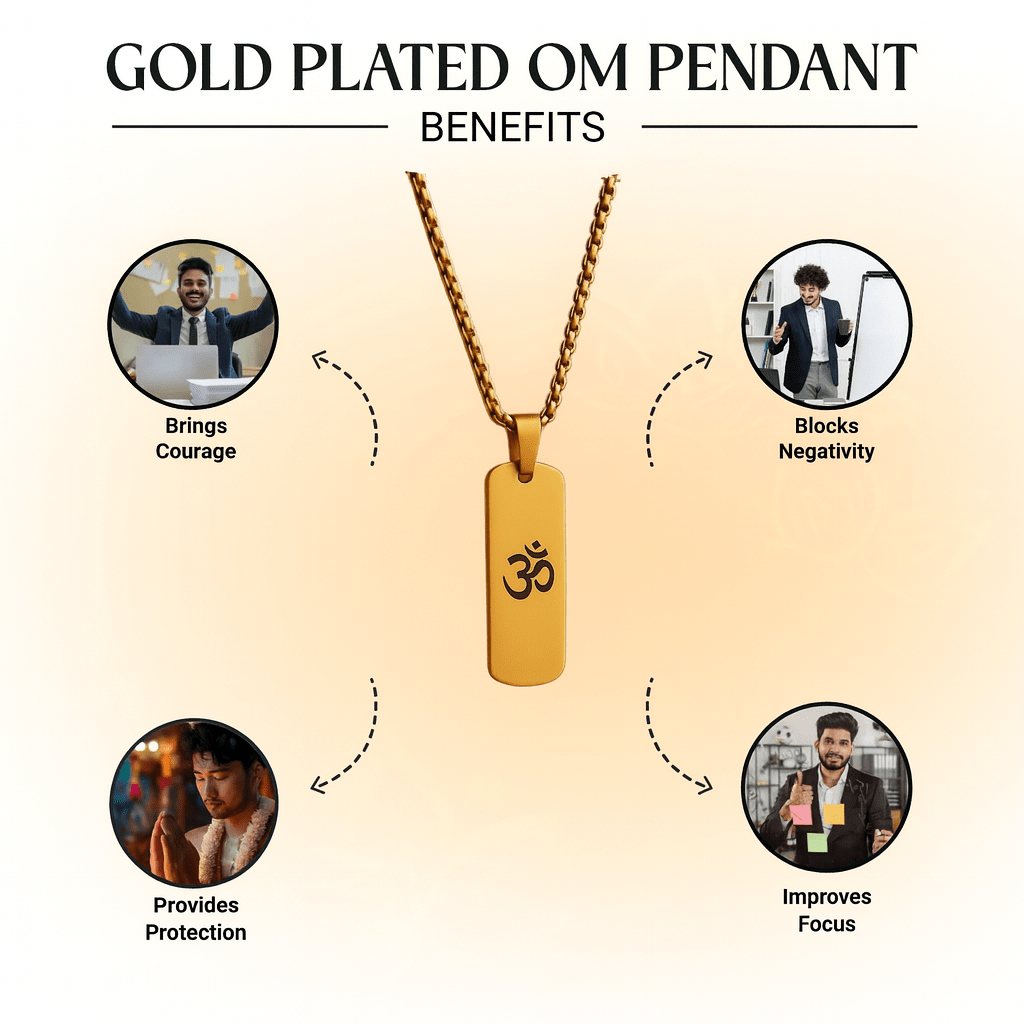 Gold Plated Om Pendant