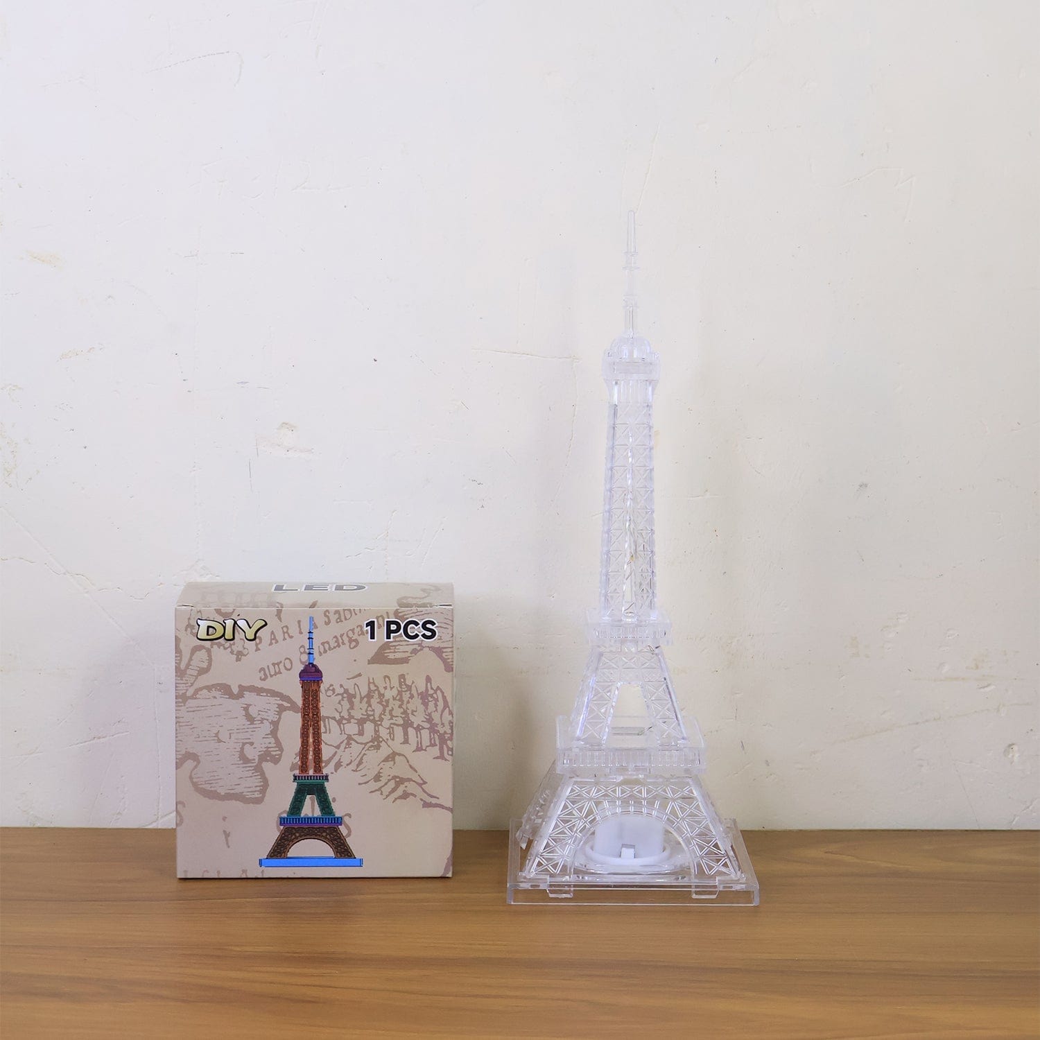 Sparkling Crystal Eiffel Tower LED Night Light - Multicolor Decorative Home Lamp Gift