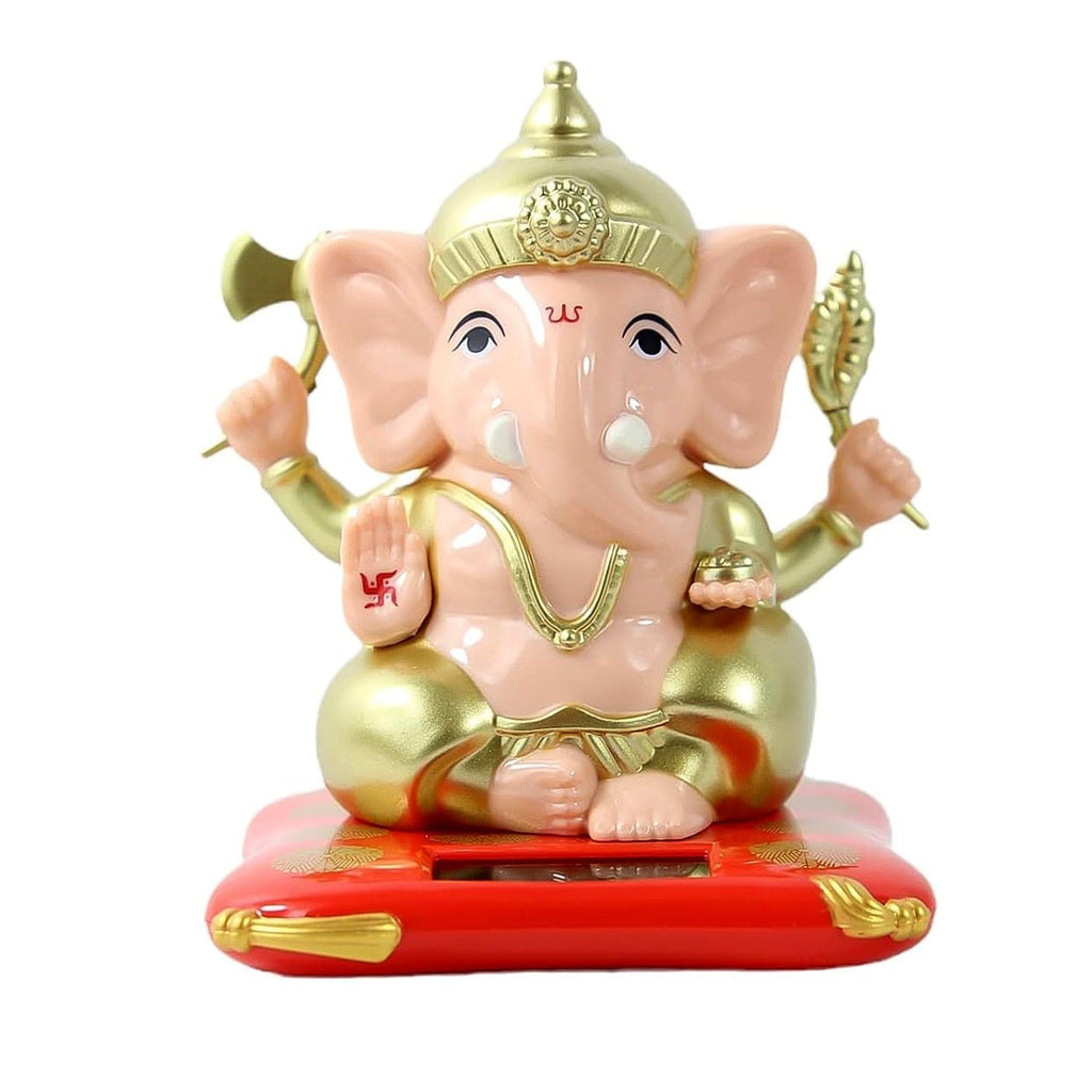 Solar-Powered Dancing Ganesha Idol: Eco-Friendly Car Dashboard & Home Decor Showpiece