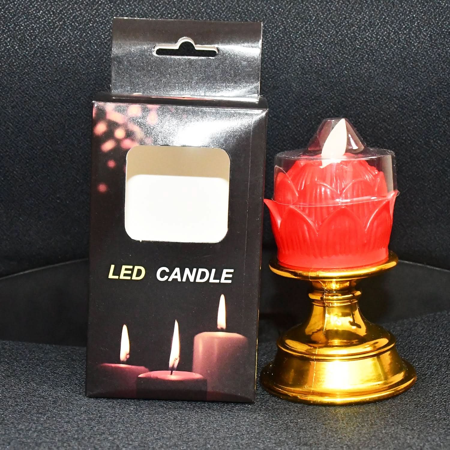 Elegant Lotus LED Flameless Candle: Decorative Holder, Warm Glow, Safe Home Decor
