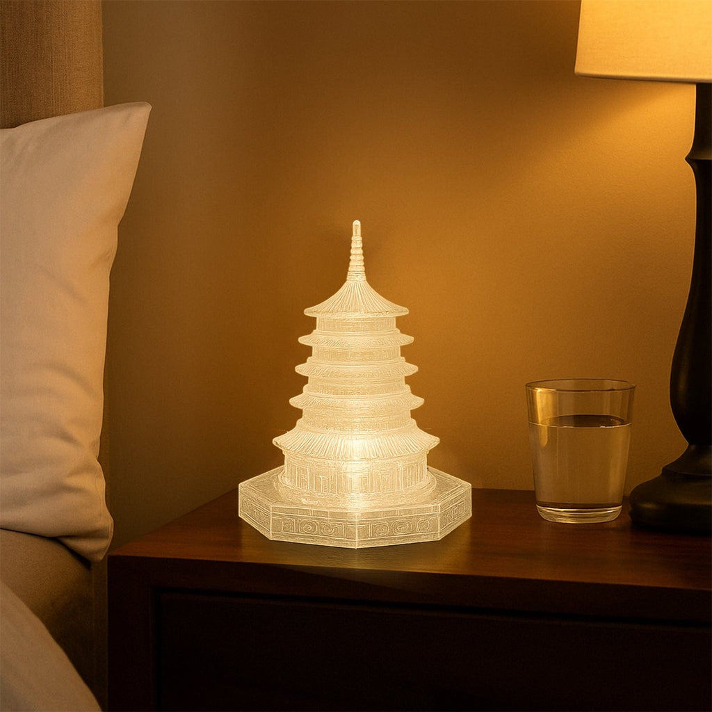 Premium LED Crystal Pagoda Decorative Light: Elegant Ambient Home Decor Lamp