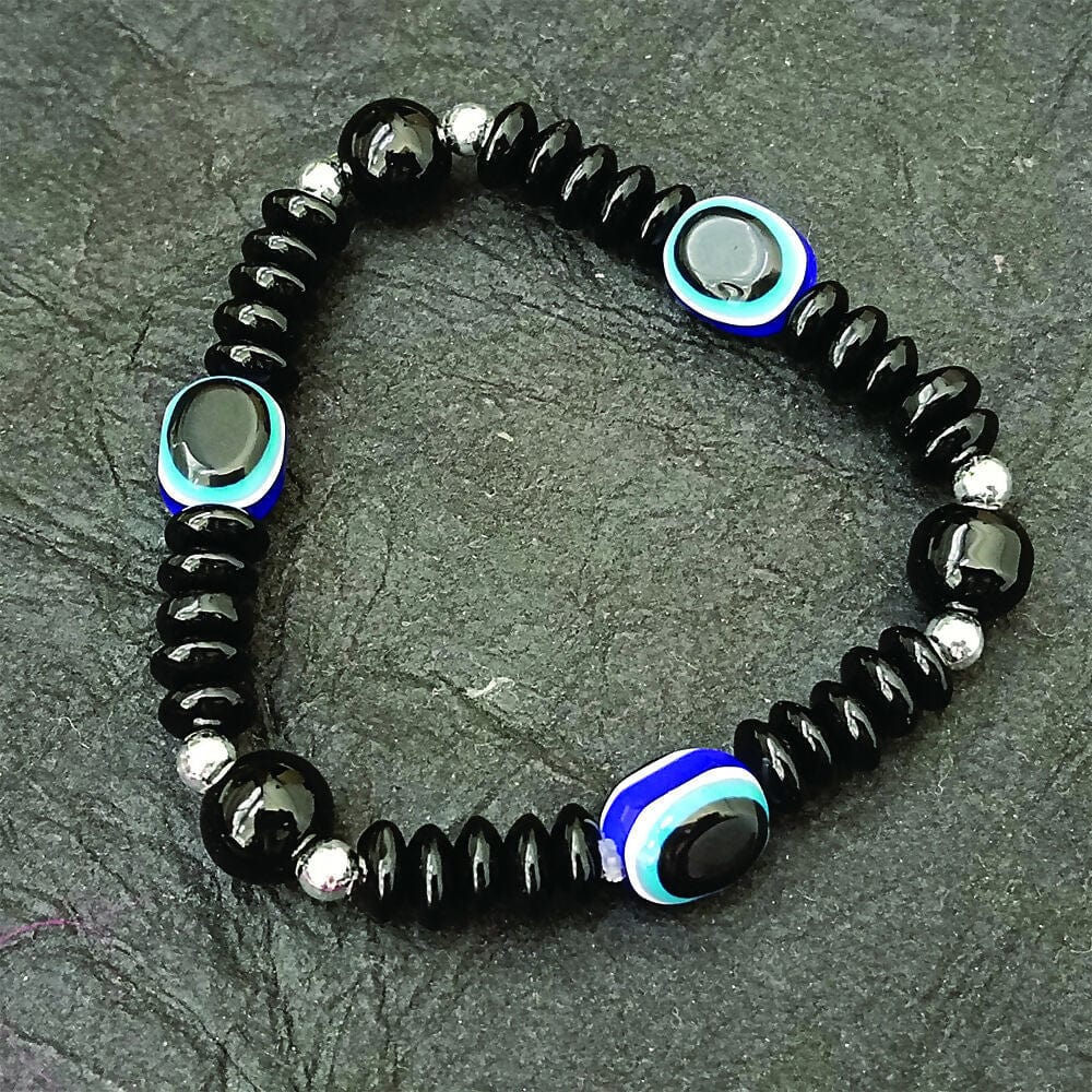 Stylish Evil Eye Black Beads Bracelet for Protection & Fashionable Everyday Wear