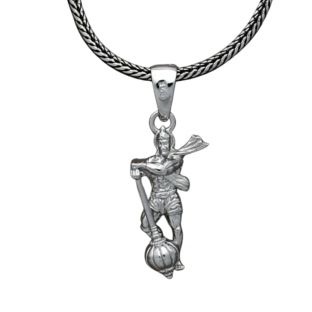 Divine Hanuman Gada Pendant Necklace: Spiritual Protection Jewelry for Men & Women