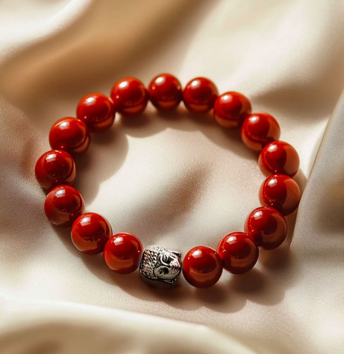 Energizing Red Jasper Beaded Bracelet for Grounding, Stamina, and Courage
