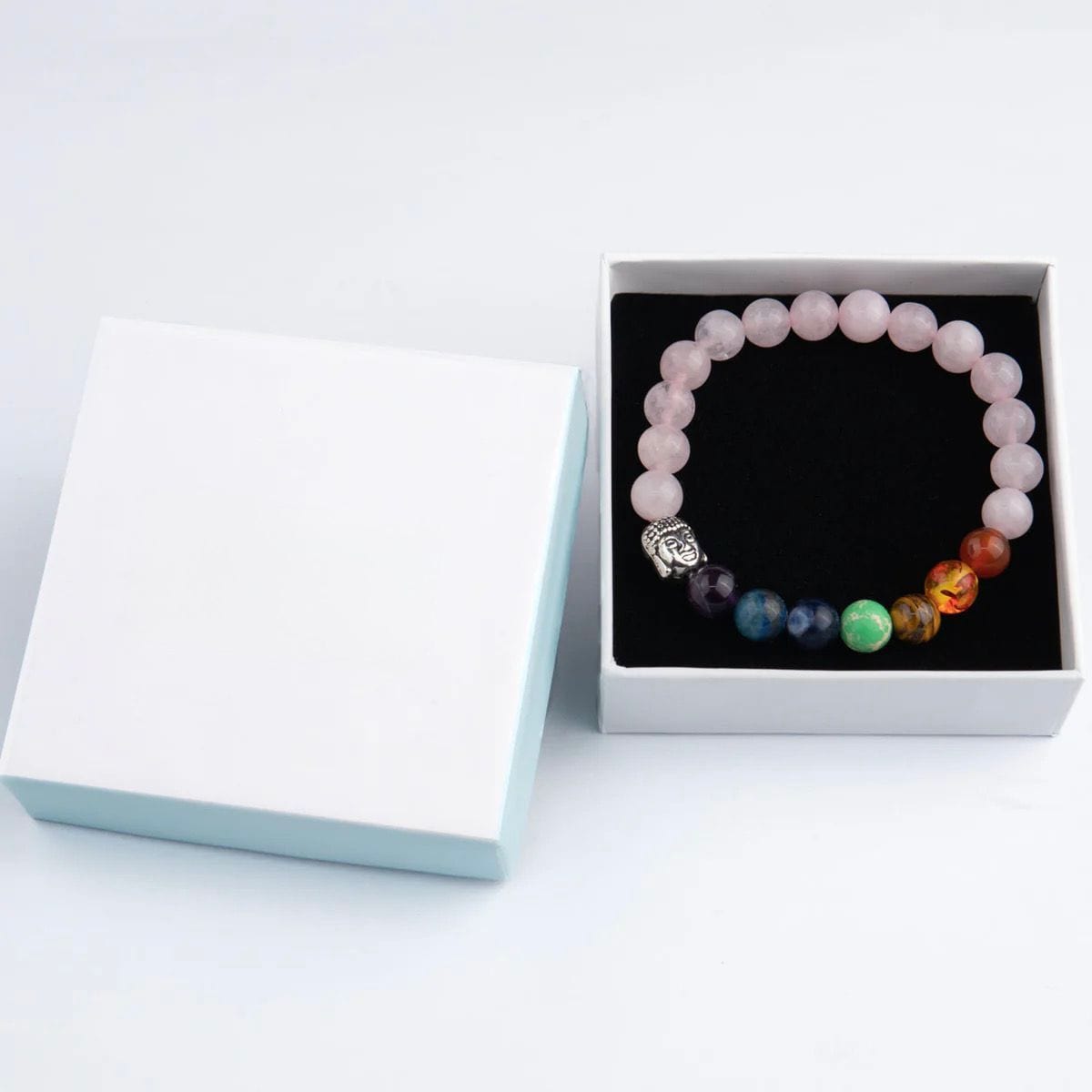 Harmony Chakra Healing Bracelet, Natural Stone Elastic, Patented Design, Unisex
